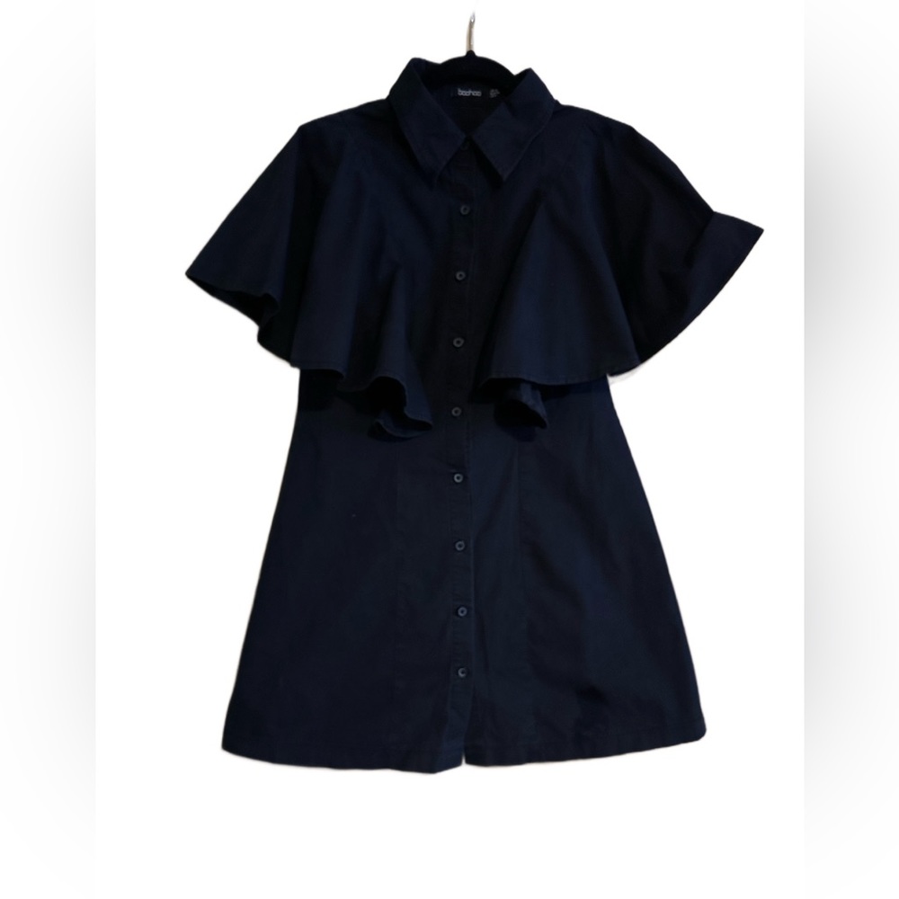 Boohoo Flounce Sleeve Mini Dress